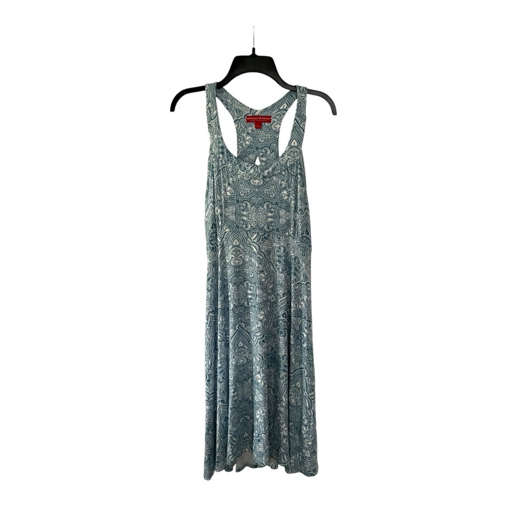 Elegant Blue Patterned Dress